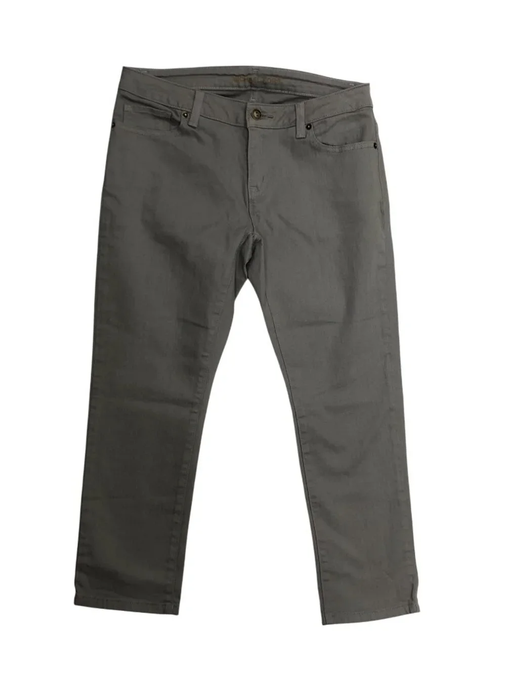 New Michael Kors Pants Cropped Grey  Jeans Womens 4 Stretch Slim Mid Rise Capri
